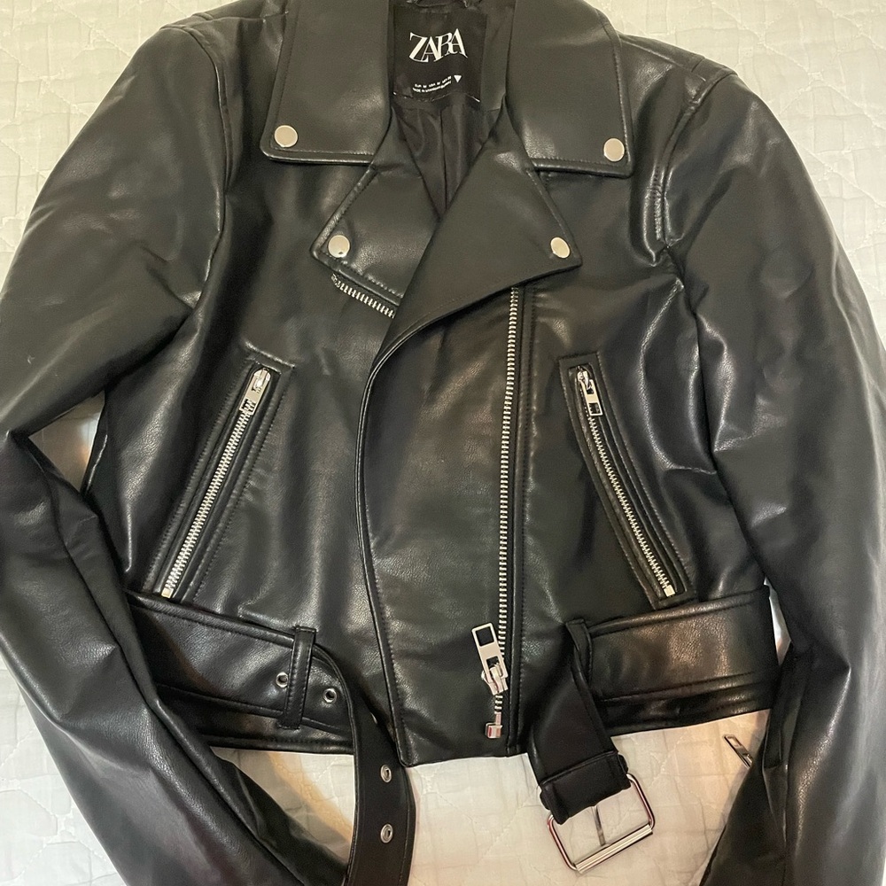 Zara Black Leather Jacket